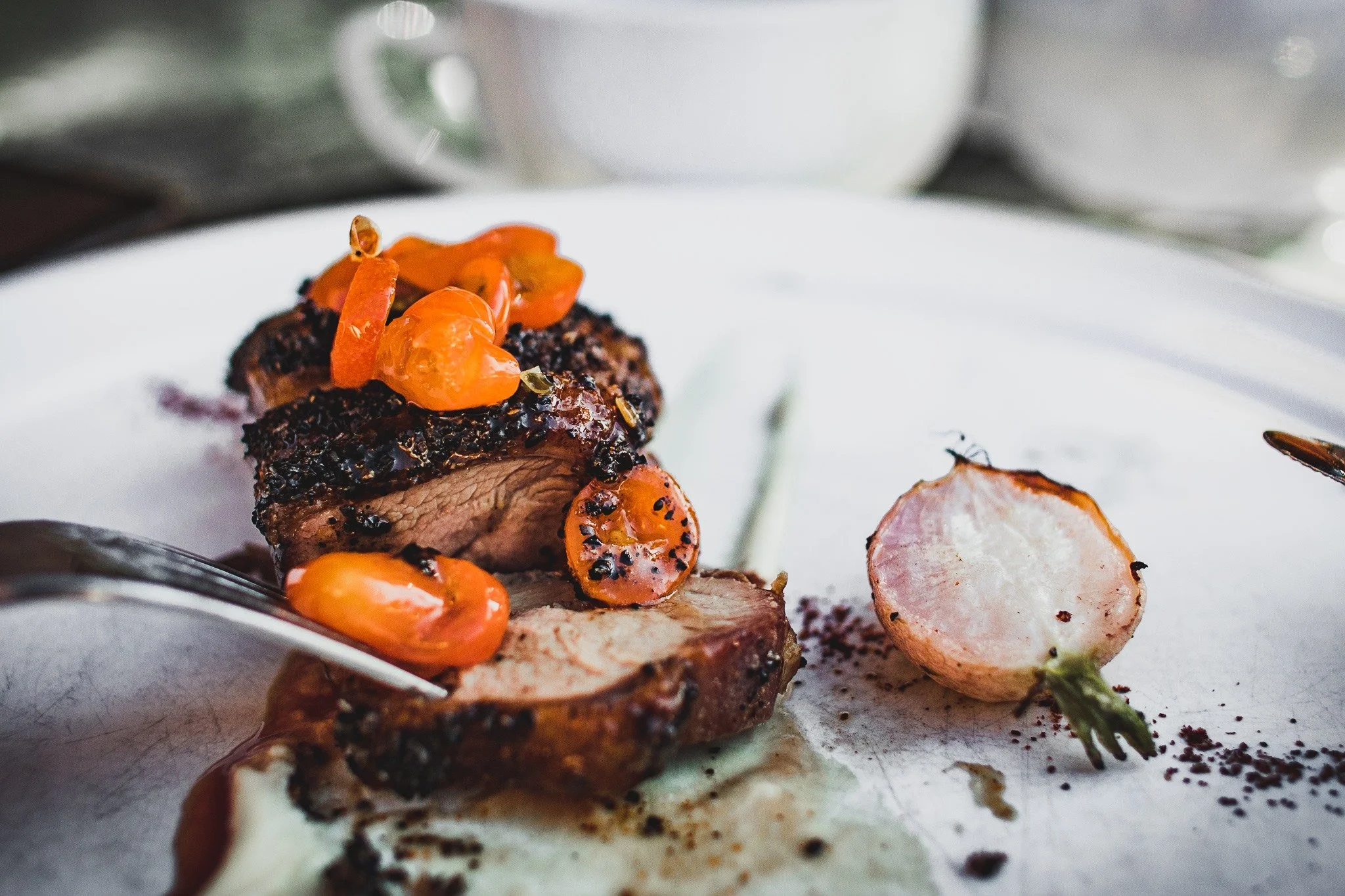 Plated entrée at Four by Brother Luck